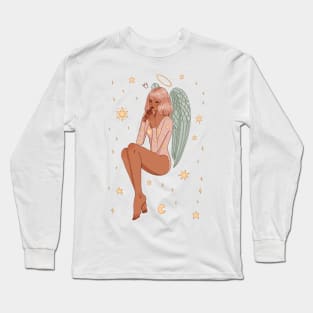 Thinking Angel Long Sleeve T-Shirt